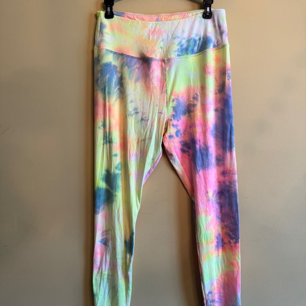 tie die exercise leggings